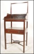 A 19th century Georgian mahogany pedestal washstan