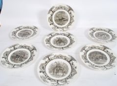 A set of seven Wedgwood of Etruria & Barlaston Kruger National Park plates to include elephant,