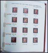 Postal History - Penny Red Stamps, a Stanley Gibbons SG 43/44 stamp album containing approx 137