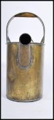 An early 20th century large copper Barge Ware hot water carrier / can, swing carry handle atop