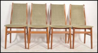 A set of 4 vintage retro Danish dining chairs by Farstrup, Denmark having the original clean