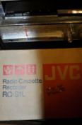 A collection of vintage 20th century radios and cassette recorders to include a boxed JVC RC-S1L,