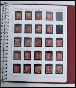 Postal History - Penny Red Stamps, a Stanley Gibbons SG 43/44 stamp album containing approx 123