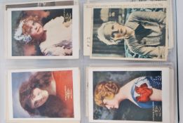 Film Star postcards. Collection (164) of early to 1940s movie celebrities including some big