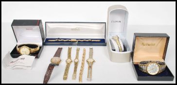 A good collection of vintage 20th century ladies and gents watches to include Accurist, Lorus, Oris,