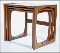 G-Plan - A retro teak wood 1970's graduating nest of tables in the Quadrille pattern. The tables