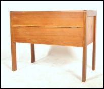 A vintage mid century Dansh drinks - cocktail cabinet with flip over lid, sliding inner tray and