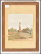 A framed and glazed 19th century water colour pain