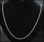 A hallmarked 925 silver Links of London chain with large spring hoop clasp. Hallmarked London.