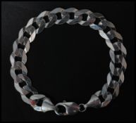 A hallmarked 925 silver belcher chain bracelet. Hallmarked Sheffield. Measures 8 inches. Weight