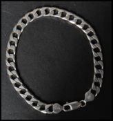 An Italian 925 silver belcher chain bracelet. Marked 925 Italy. Measures 8.25 inches. Weight 17g.