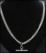 A hallmarked 925 silver Albert watch chain.  Measures 20 inches. Weight 48g