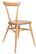 Ercol - A rare single beech and elm stacking chair by ercol, the ' green dot ' chair having one