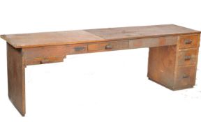 An impressive large 20th century work counter, pos