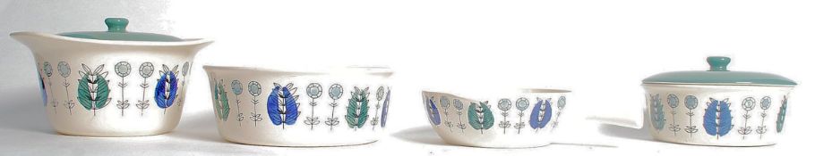 A group of vintage retro 20th century Scandinavian dinner ware by Ergersund of Norway. Consisting of