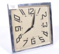 A good 1930's Art Deco ' Andre ' chrome oversized mantel clock with stunning square face and numeral