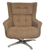 Alf svensson - An original retro 1960's swivel egg type chair designed for DUX. The ' Form 7 ' chair