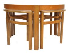 Nathan Furniture - A vintage 1970's teak framed coffee table in the circles pattern having inset