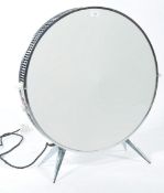A retro mid century Sputnik Atomic Sofono electric heater of circular form having white enamel sides