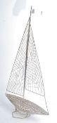 A mid 20th century retro wirework steel sculpture