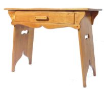 A mid century retro vanity table - dressing table in beech wood being very well made stamped to