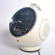 A vintage retro 20th Century Weltron 8 track Retro tape and radio music player, in cream plastic
