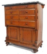 A good 19th century Victorian oak and marble denti