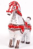 A vintage mid 20th century fat lava possibly Bitossi Italian ceramic sculpture in the form of a