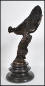 After Charles Sykes: A large Rolls Royce Spirit Of Ecstasy bronze statue showroom figure. The iconic