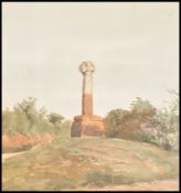 A framed and glazed 19th century water colour pain