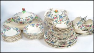A retro mid century Royal Cauldon dinner / tea service comprising dinner plates, cups, saucers etc