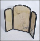 An early 20th century Japanese silk embroidered eb