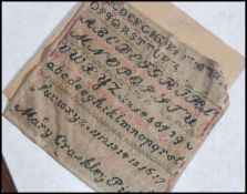 A 19th century framed and glazed Victorian sampler