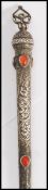 A possible Russian silver Yad / Torah pointing stick 19th / 20th century the tapering handle and