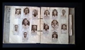 TENNIS Lovely post war album with late 1940s contemporary cuttings of players largely Wimbledon