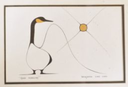 Benjamin Chee Chee. A group of three framed and glazed prints depicting Canadian geese being signed.
