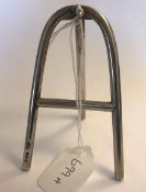 A Victorian hallmarked silver easel watch stand. Hallmarked for Chester, 1898, for Hilliard and