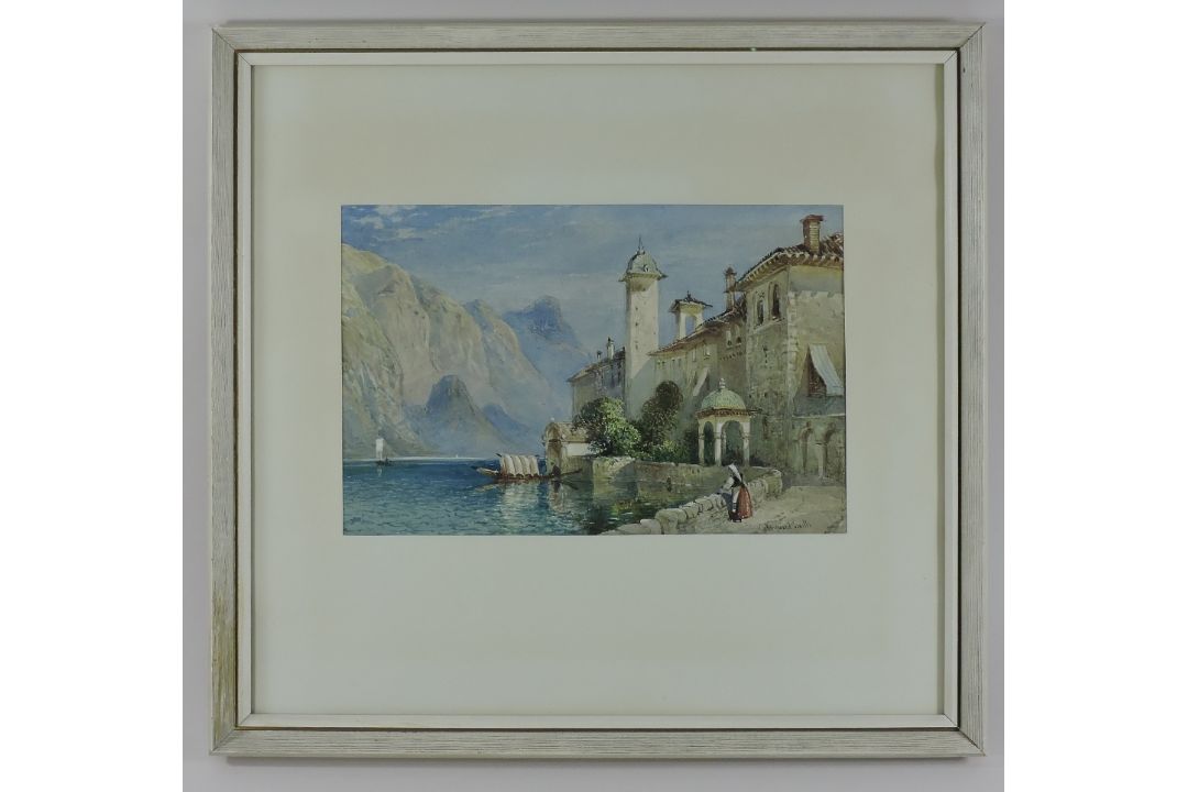 William Collingwood Smith, (1815-1887), Lake Orta, signed watercolour, 19 x 29cm, - Image 3 of 6