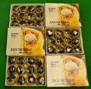36x Jack Nicklaus 'Golden Bear' wrapped golf balls in makers original boxes