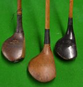 3x assorted drivers to incl a W Davies Bromsgrove mid-size driver and 2x small head drivers by T