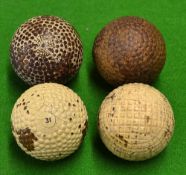 Selection of bramble and mesh pattern rubber core golf balls (4) to incl Clincher Cross bramble,