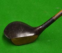 Fine Percy Hills Easton Grantham shallow faced dark stained persimmon driver - with very clear