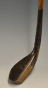 Army and Navy London longnose deep face dark stained beech wood putter c. 1885/90 - c/w a very