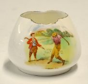 Foley China Co miniature golfing bowl c.1920 - decorated with hand-painted golfing figures and 