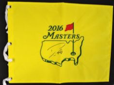 2016 US Masters Golf Championship pin flag signed by the winner Danny Willett overall 13