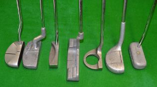 7x assorted putters to incl 'Ring' Pat putter, 2x mallet heads incl Ray Cook, Oversize Ping Style,