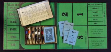 c.1920s The Cardora Derby Dog Race Game British Made complete with board, cards, painted dogs