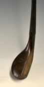 G. Brews Blackheath dark stained beech wood deep face transitional brassie c. 1890 - with full