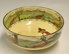 Royal Doulton Golfing series ware fruit bowl - decorated with Crombie style golfing figures and 2x