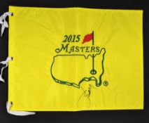 2015 US Masters Golf Championship pin flag signed by the winner Jordan Spieth - overall 13